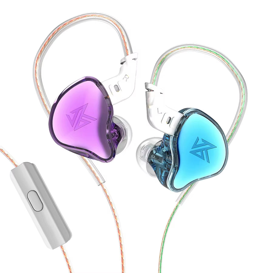 EDC Earphones 1 Dynamic HIFI Bass Earbuds in Ear Monitor Headphones Sport Noise Cancelling Headse