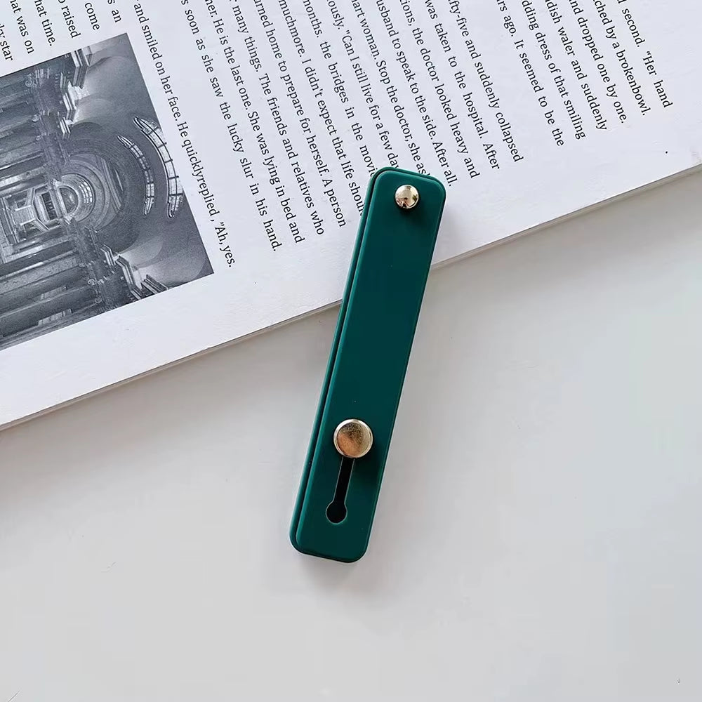 Wrist Band Hand Band Finger Grip Mobile Phone Holder Stand Push Pull Plain Color Phone Socket Holder for Iphone Xiaomi