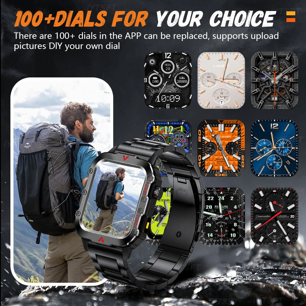G.L Wear 2025 New Sports Smart Watch Bluetooth Talk LED Flashlight Multi-Function Outdoor Sports Smart Watch for Men Women