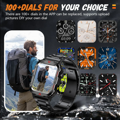 G.L Wear 2025 New Sports Smart Watch Bluetooth Talk LED Flashlight Multi-Function Outdoor Sports Smart Watch for Men Women