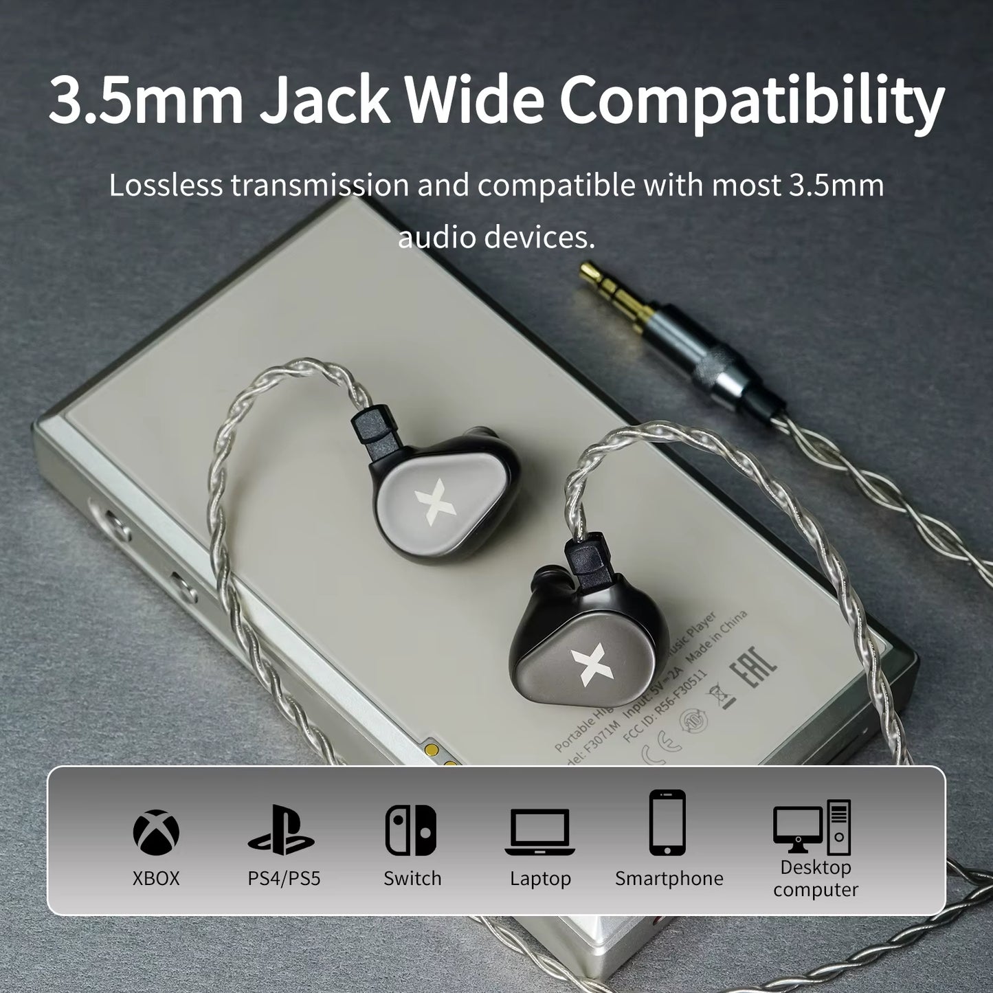 Titan X Hifi IEM Earphones Dual Magnetic Dynamic Driver Metal Alloy Housing 3.5Mm/Typec Mic Earbuds for Audiophile Gaming