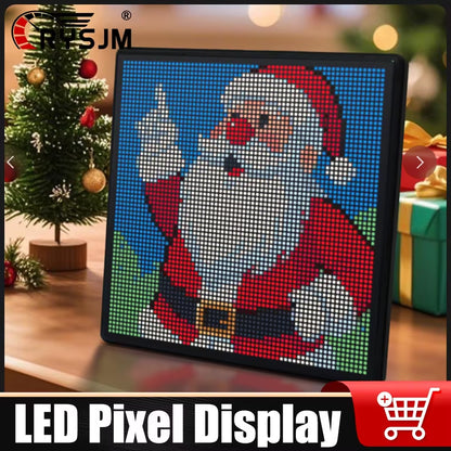 RGB LED Pixel Display Panel Lamp Programmable Art Light Creative Display Screen Night Lights for Gaming Anime Room Decoration