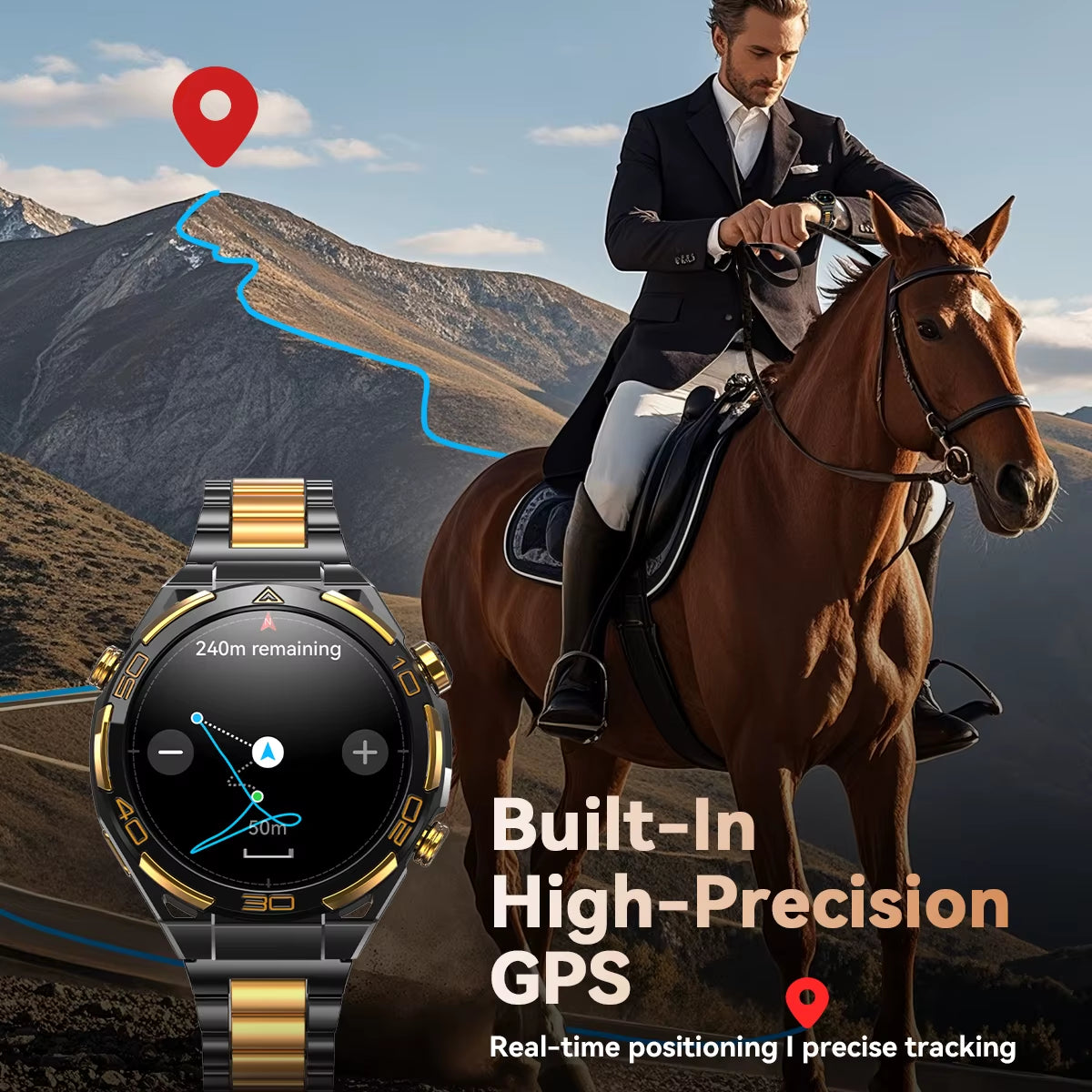 New  W90 Pro GPS Smart Watch 1.43" HD AMOLED Display, 900Mah/ 20Days Standby Bluetooth Waterproof Sport Watch for Men