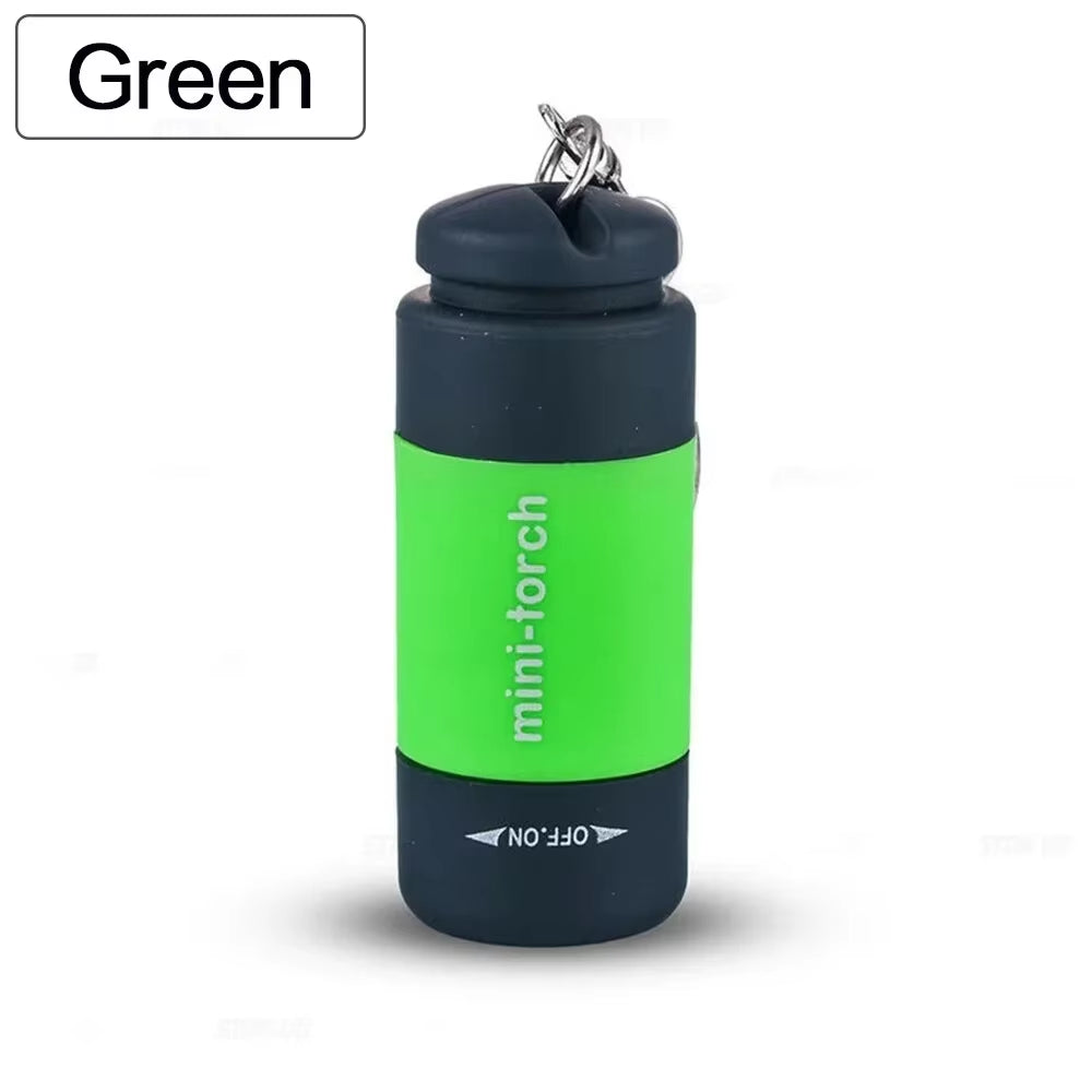 USB Rechargeable LED Multifunctional Strong Light Pocket Keychain Flashlight Waterproof Outdoor Hiking Camping Mini Flashlight