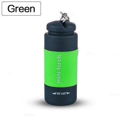 USB Rechargeable LED Multifunctional Strong Light Pocket Keychain Flashlight Waterproof Outdoor Hiking Camping Mini Flashlight