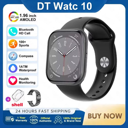 2026 New Original for Apple DT Watch 10 Smart Watch Men AMOLED 4GB Memory Music 3D Surround BT Call Waterproof Smart Watch Woman
