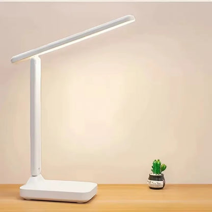 Folding Desk Lamp, USB Touch Control Dimmable Night Light, LED USB Rechargeable Desk Lamp for Student Dormitory Reading and Bedr