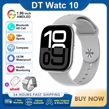 2026 New Original for Apple DT Watch 10 Smart Watch Men AMOLED 4GB Memory Music 3D Surround BT Call Waterproof Smart Watch Woman