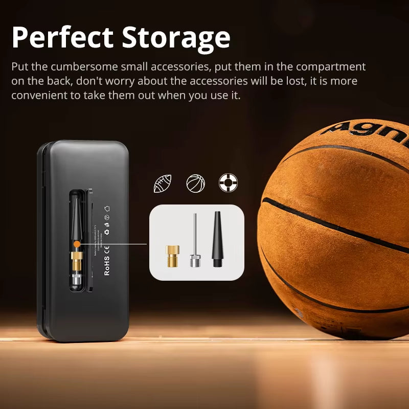 Rechargeable Air Pump Tire Inflator Portable Compressor Digital Cordless Car Tyre Inflator for Motocycle Bicycle Balls