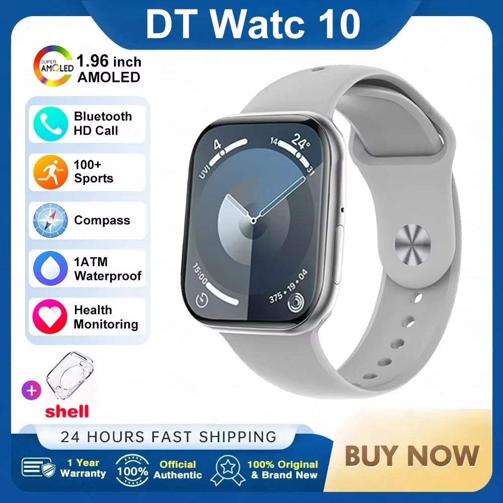 2026 New Original for Apple DT Watch 10 Smart Watch Men AMOLED 4GB Memory Music 3D Surround BT Call Waterproof Smart Watch Woman
