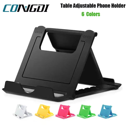 Table Phone Holder Bracket Adjustable Desktop Stand for Ipad Iphone Samsung Xiaomi Huawei Folding  Mobile Phone Stand