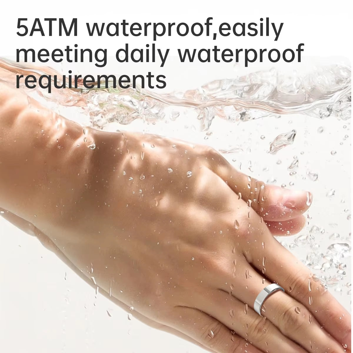 2025 Hot Sale Smart Ring Gesture Brush Video Wireless Bluetooth Call Music Control 5ATM Waterproof Heart Rate Monitor for Men