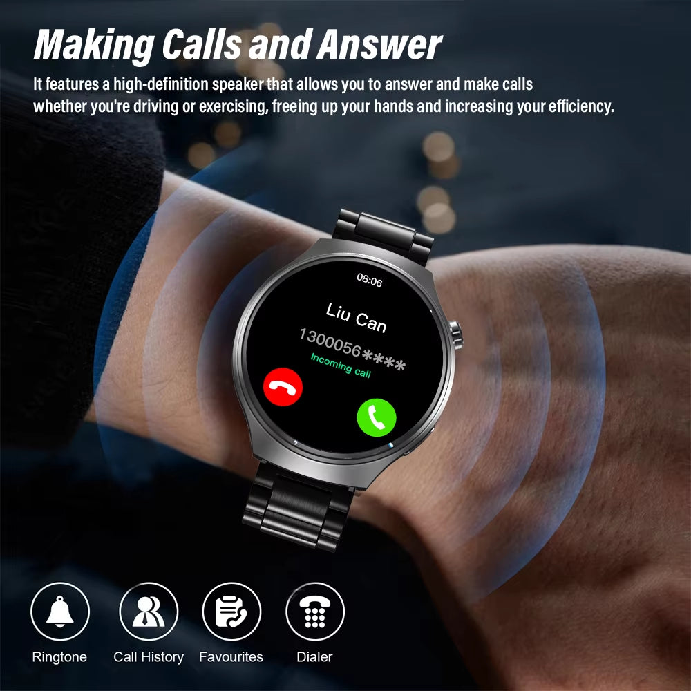 G.L Wear 2025 New Men'S Smart Watch HD Display Health Tracking Bluetooth Calling Voice Assistant Sports Smartwatch