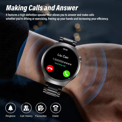 G.L Wear 2025 New Men'S Smart Watch HD Display Health Tracking Bluetooth Calling Voice Assistant Sports Smartwatch
