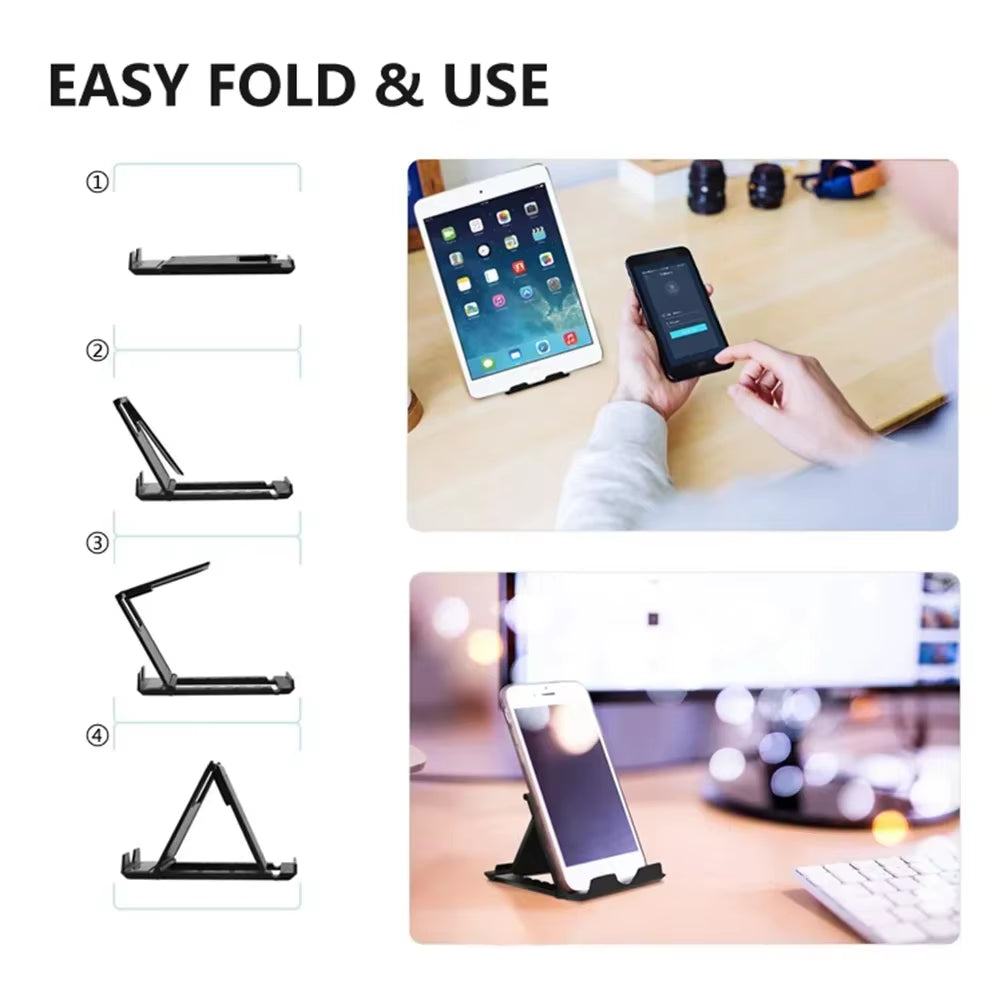 Table Phone Holder Bracket Adjustable Desktop Stand for Ipad Iphone Samsung Xiaomi Huawei Folding  Mobile Phone Stand