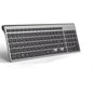 Wireless Keyboard,2.4G Slim and Compact,With Numeric Keys,Spanish Layout,Suitable for Imac/Mac, Macbook, Laptop(Black and Grey)