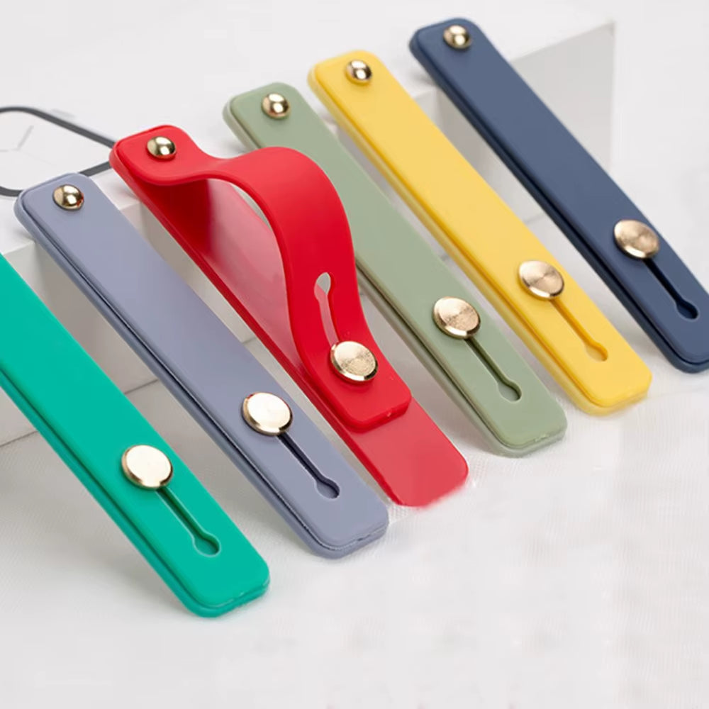 Wrist Band Hand Band Finger Grip Mobile Phone Holder Stand Push Pull  Plain Color Phone Socket Holder for Iphone Xiaomi