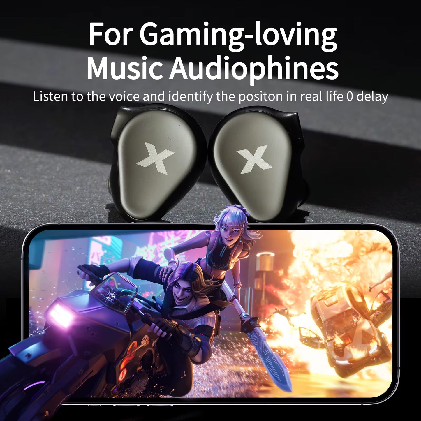 Titan X Hifi IEM Earphones Dual Magnetic Dynamic Driver Metal Alloy Housing 3.5Mm/Typec Mic Earbuds for Audiophile Gaming