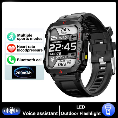 G.L Wear 2025 New Sports Smart Watch Bluetooth Talk LED Flashlight Multi-Function Outdoor Sports Smart Watch for Men Women