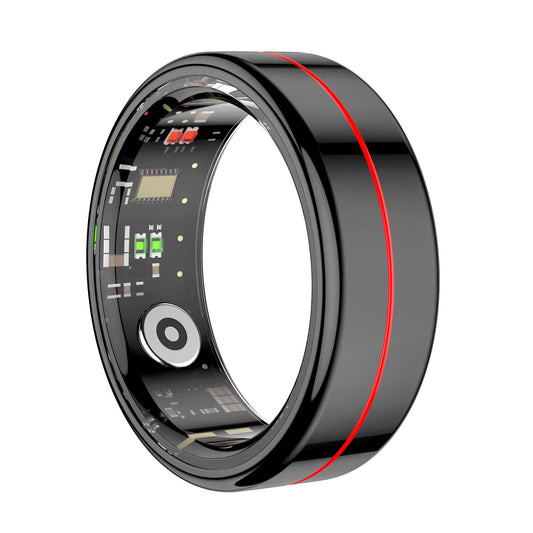 R04 Smart Ring Multifunction 5ATM Waterproof Ring Health Manager Sleep Monitor Heart Rate Blood Oxygen Monitoring for Men Women