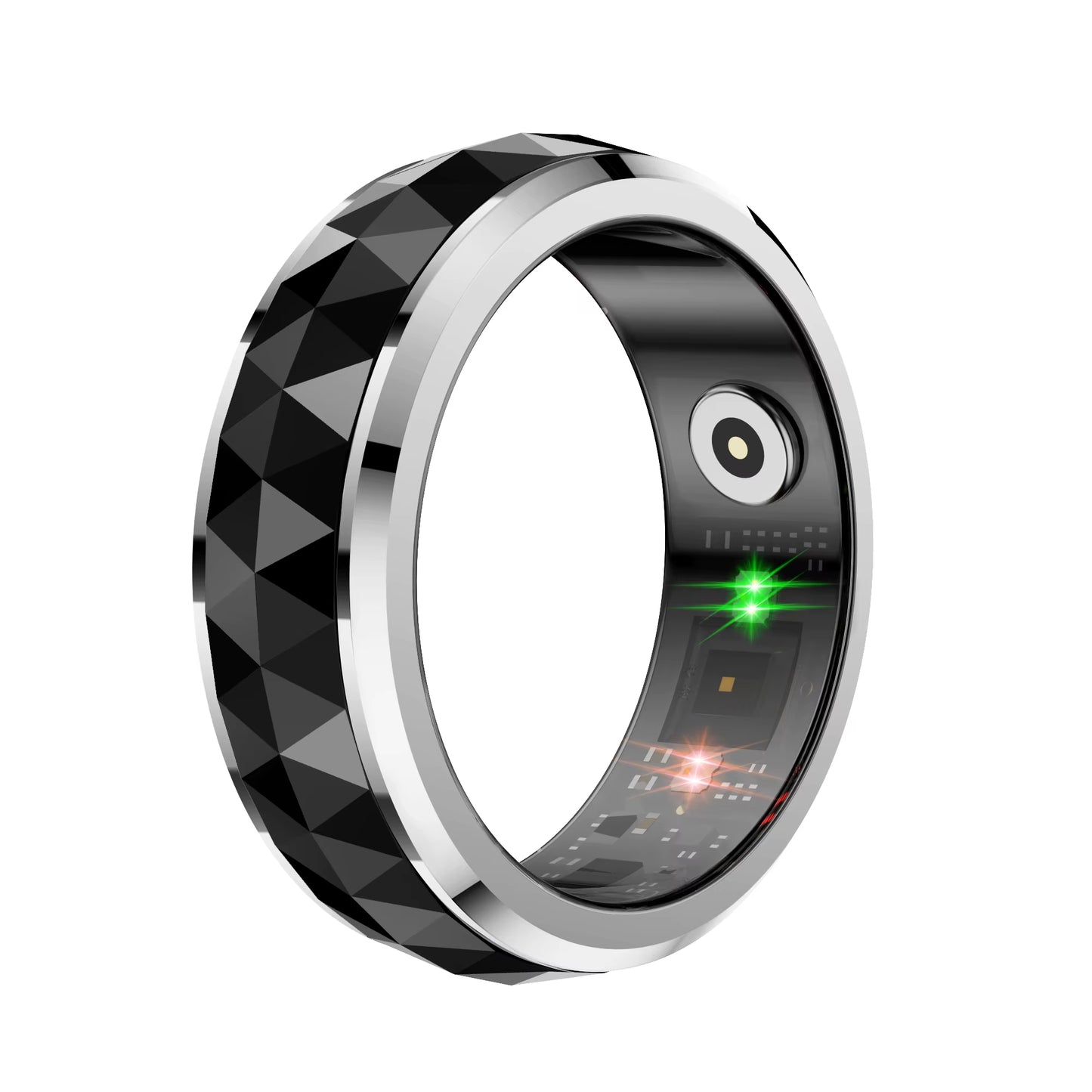 R11 Smart Ring, Fidget Spinner Anxiety Relieve Ring with Charging Case for Men, Health and Sleep Monitor, 5ATM Waterproof