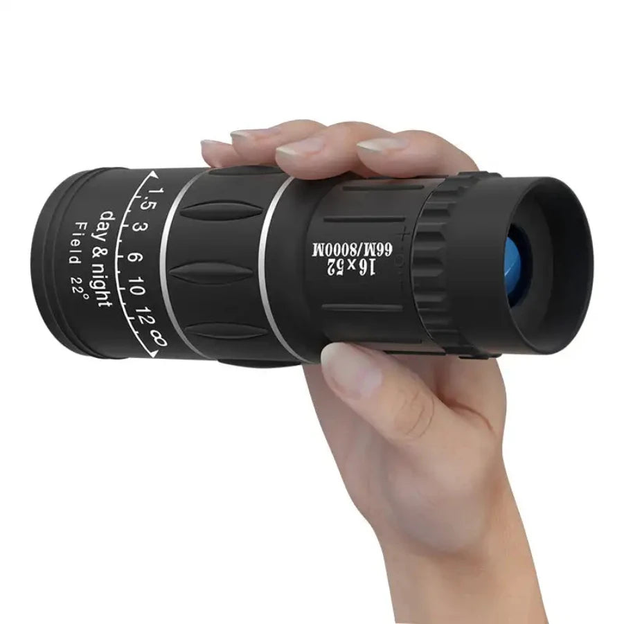 16X52 Monocular Telescope High-Power Dual Focus Optical Zoom Scope High Magnification Long Range Night Spyglass Telescope