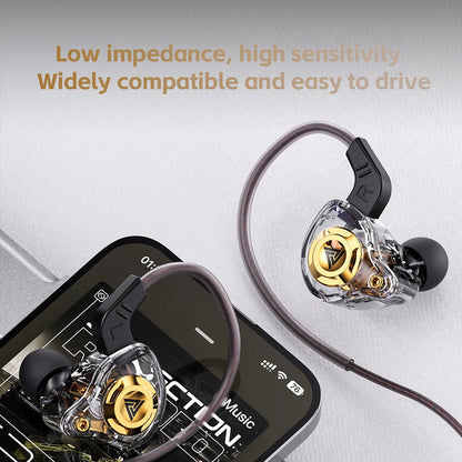 Original QKZ AK6 SRS Driver Hifi Wired Earphone Race Sport Headphone Bass Stereo Headset Music Earbuds 3.5MM in Ear with Mic