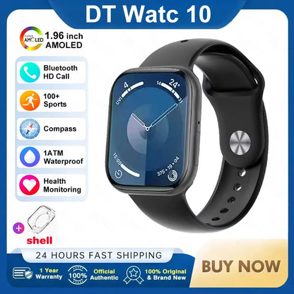 2026 New Original for Apple DT Watch 10 Smart Watch Men AMOLED 4GB Memory Music 3D Surround BT Call Waterproof Smart Watch Woman
