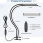 10W LED Desk Lamp with Clamp Dimmable Clip on Reading Light 10 Brightness Level 3 Lighting Modes Flexible Study Table Lamp USB
