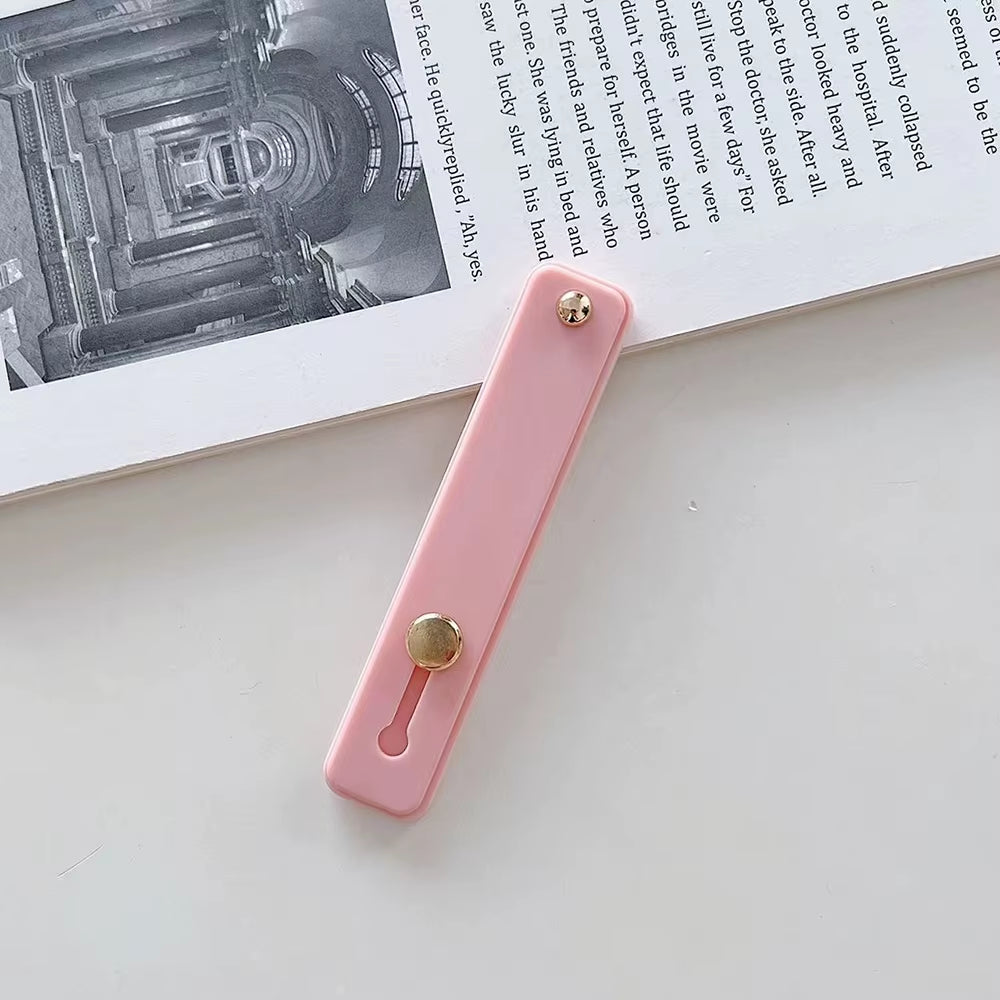 Wrist Band Hand Band Finger Grip Mobile Phone Holder Stand Push Pull  Plain Color Phone Socket Holder for Iphone Xiaomi
