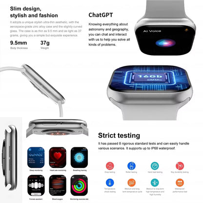 2026 New Original for Apple DT Watch 10 Smart Watch Men AMOLED 4GB Memory Music 3D Surround BT Call Waterproof Smart Watch Woman