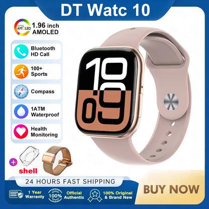 2026 New Original for Apple DT Watch 10 Smart Watch Men AMOLED 4GB Memory Music 3D Surround BT Call Waterproof Smart Watch Woman