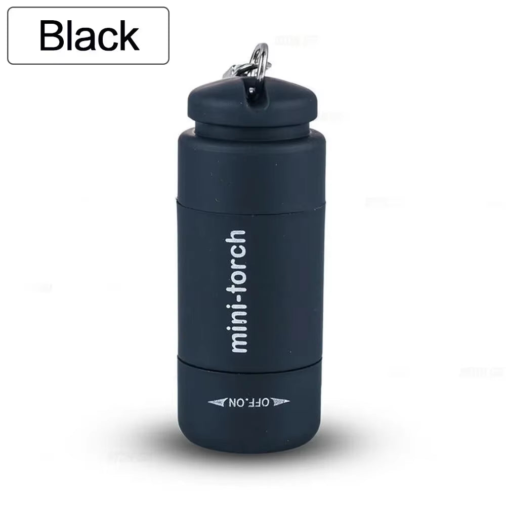 USB Rechargeable LED Multifunctional Strong Light Pocket Keychain Flashlight Waterproof Outdoor Hiking Camping Mini Flashlight