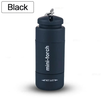 USB Rechargeable LED Multifunctional Strong Light Pocket Keychain Flashlight Waterproof Outdoor Hiking Camping Mini Flashlight
