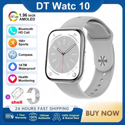 2026 New Original for Apple DT Watch 10 Smart Watch Men AMOLED 4GB Memory Music 3D Surround BT Call Waterproof Smart Watch Woman
