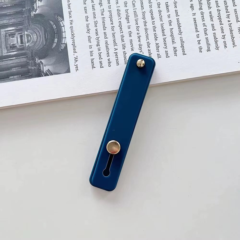 Wrist Band Hand Band Finger Grip Mobile Phone Holder Stand Push Pull  Plain Color Phone Socket Holder for Iphone Xiaomi