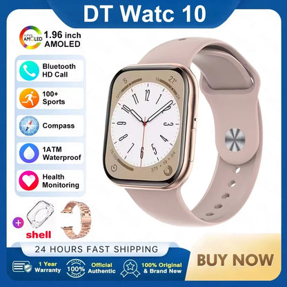 2026 New Original for Apple DT Watch 10 Smart Watch Men AMOLED 4GB Memory Music 3D Surround BT Call Waterproof Smart Watch Woman