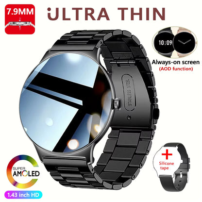 2026 New 7.9MM Ultra Thin Smart Watch Women Screen Always Display Time Sports Bracelet Bluetooth Call Fashion Smartwatches Ios