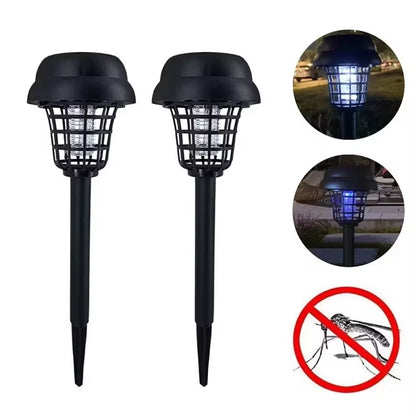 2/4Pcs Solar Bug Zapper Waterproof,Outdoor Mosquito Zapper, Lighting Mosquito Repellent Lamp for Indoor Outdoor Use Garden Patio