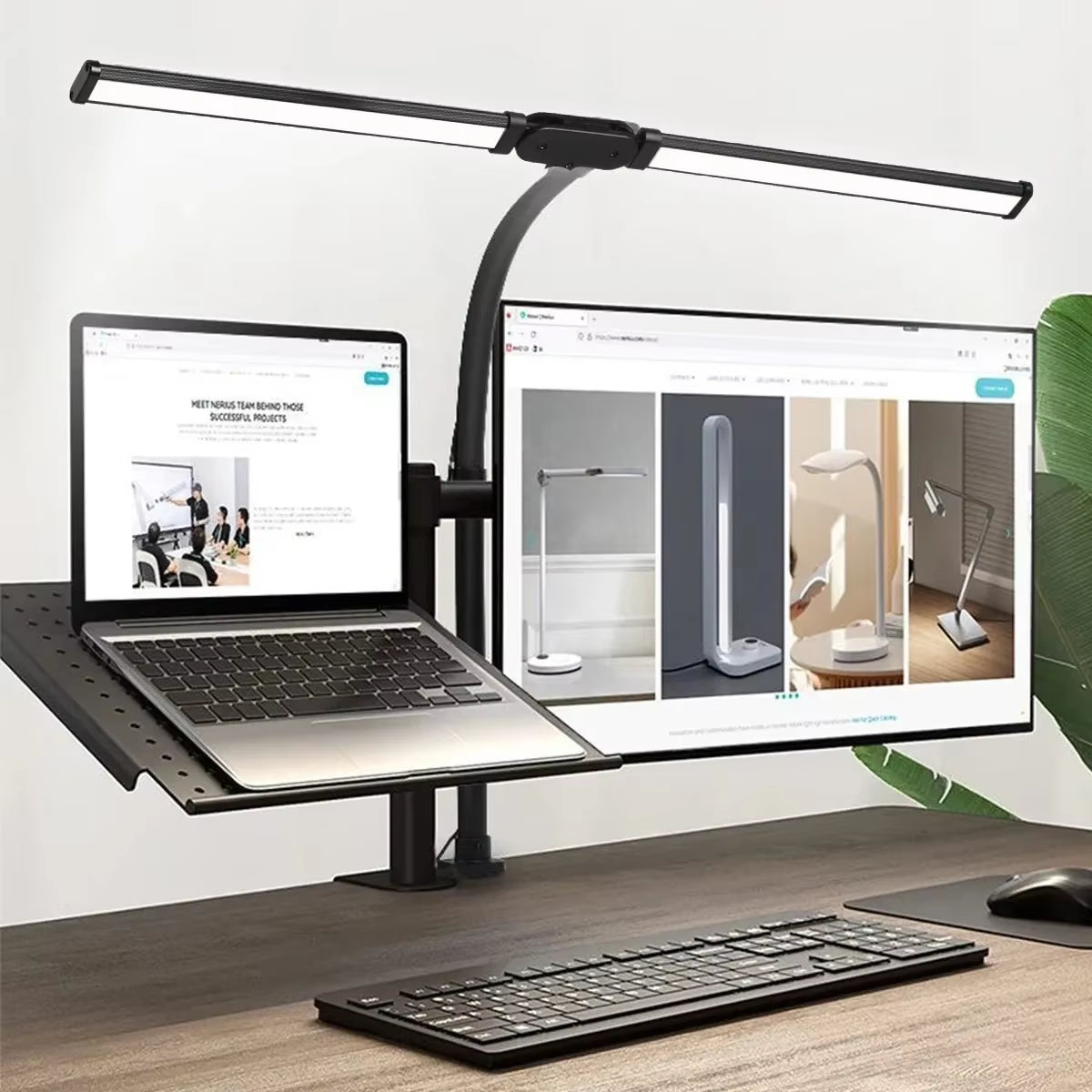 Double Single Head Led Clip Desk Lamp Dimmable Computer Table Lamps Monitor Light Architect Table Lamp for Office Reading Lights