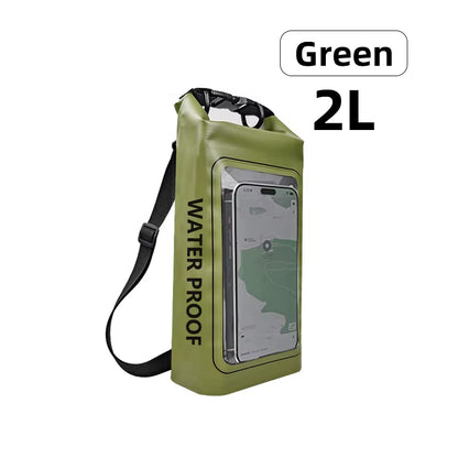 2L/5L PVC Swimming Waterproof Bag,Mobile Phone Waterproof Dry Bag for Trekking Drifting Rafting Surfing Boating Storage Bag