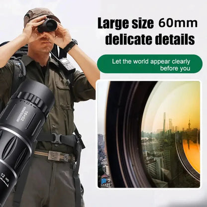 16X52 Monocular Telescope High-Power Dual Focus Optical Zoom Scope High Magnification Long Range Night Spyglass Telescope
