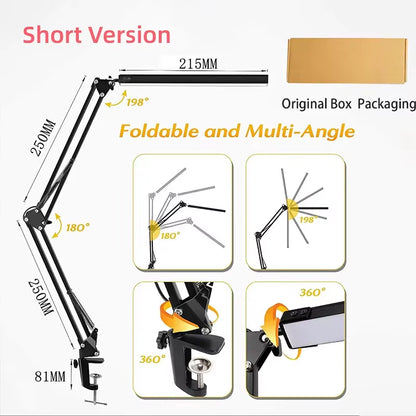 2026 NEW 3 Mode Dimmable LED Desk Lamp with Clamp, 10 Level Brightness Adjustable, Flexible Gooseneck for Study/Office/Bedroom