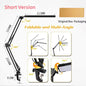 2026 NEW 3 Mode Dimmable LED Desk Lamp with Clamp, 10 Level Brightness Adjustable, Flexible Gooseneck for Study/Office/Bedroom